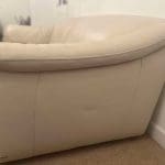 Natuzzi Cream Leather Sofas 2 seater