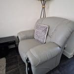 1 Seater Genuine Italian Leather Grey