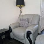 1 Seater Genuine Italian Leather Grey