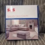 Grey 2 Seater Sofa with 2 pillows and Unused Fabric Care Kit