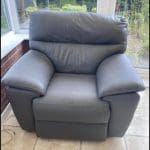 SCS power recliner 3 seater chair and footstool