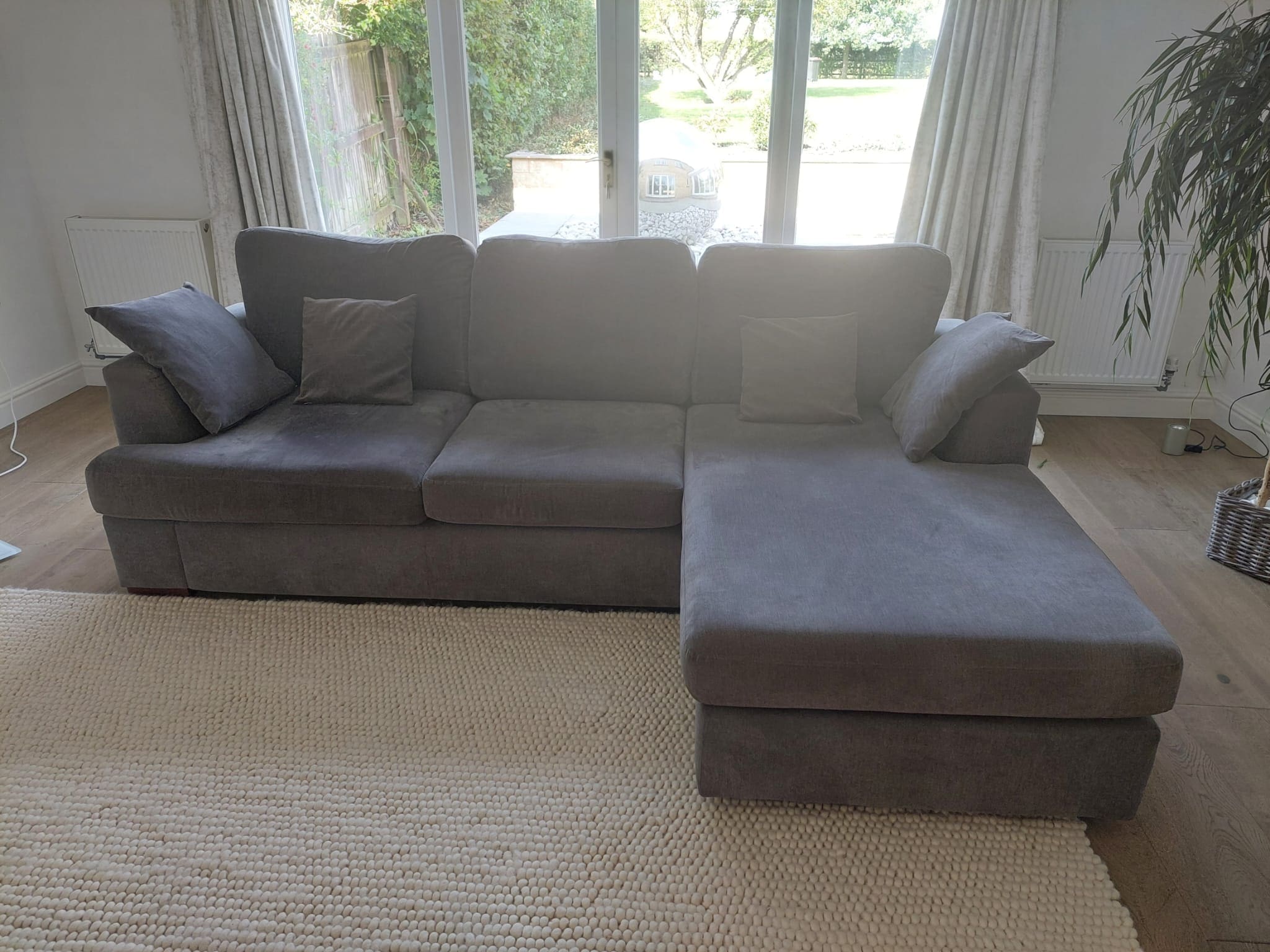 DFS GREY CHENILLE SOFA Sofalistic The Sofa Marketplace buy and sell preloved sofas nationwide