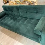 4 seat dark green velvet Sofa amd sofabed
