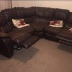 Used leather sofa