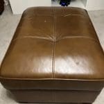 Large 3 in 1 and 2 in 1 leather sofa and footstool for sale