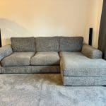 Next Houghton Corner Sofa - Dark Grey with Dark Feet