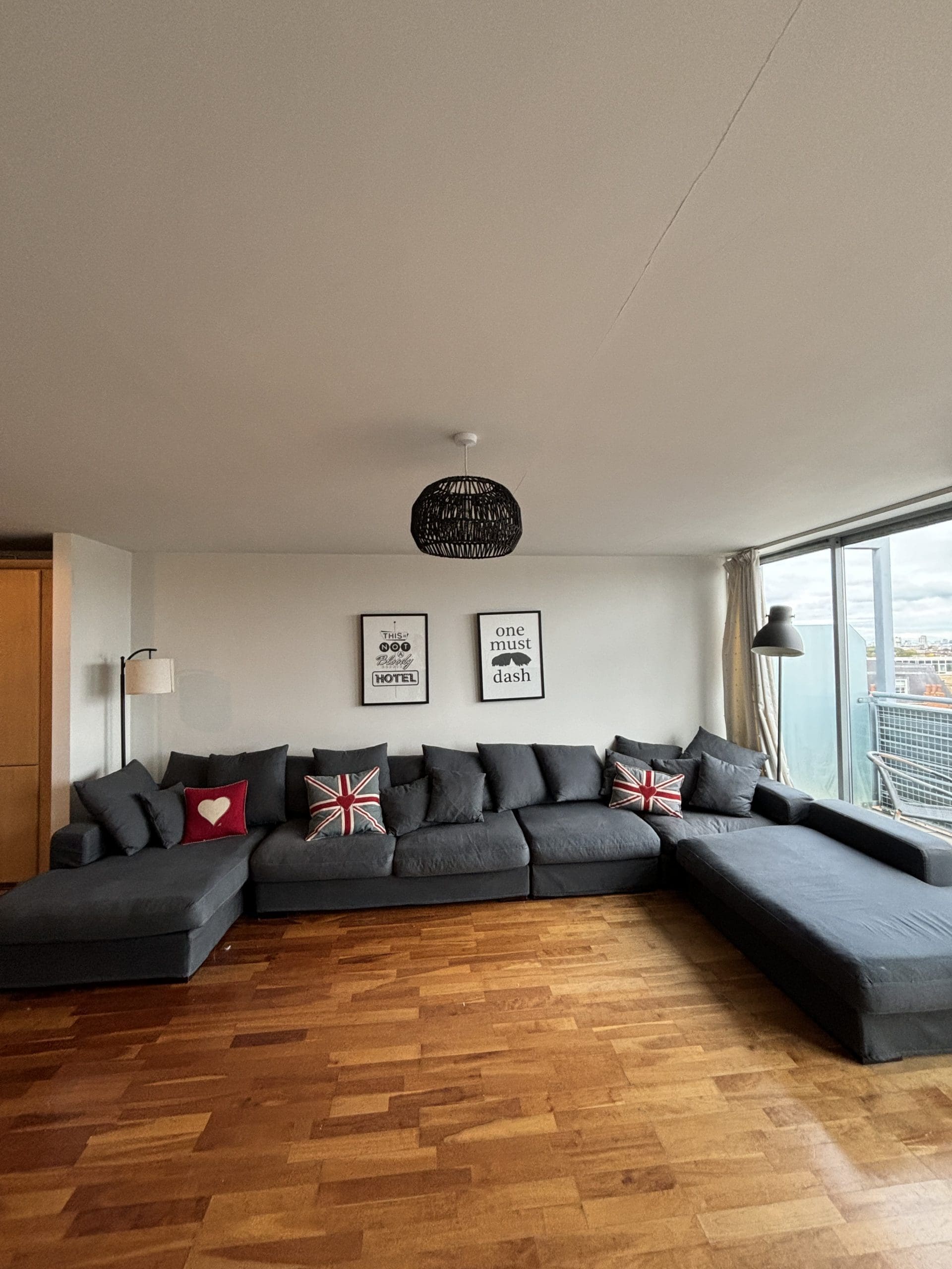 Maisons du Monde Very Large Sectional Sofa in Dark Grey Navy