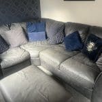 Sofology real leather corner sofa