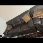 Sofa Set Chocolate Brown Leather
