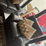 Sofa Set Chocolate Brown Leather