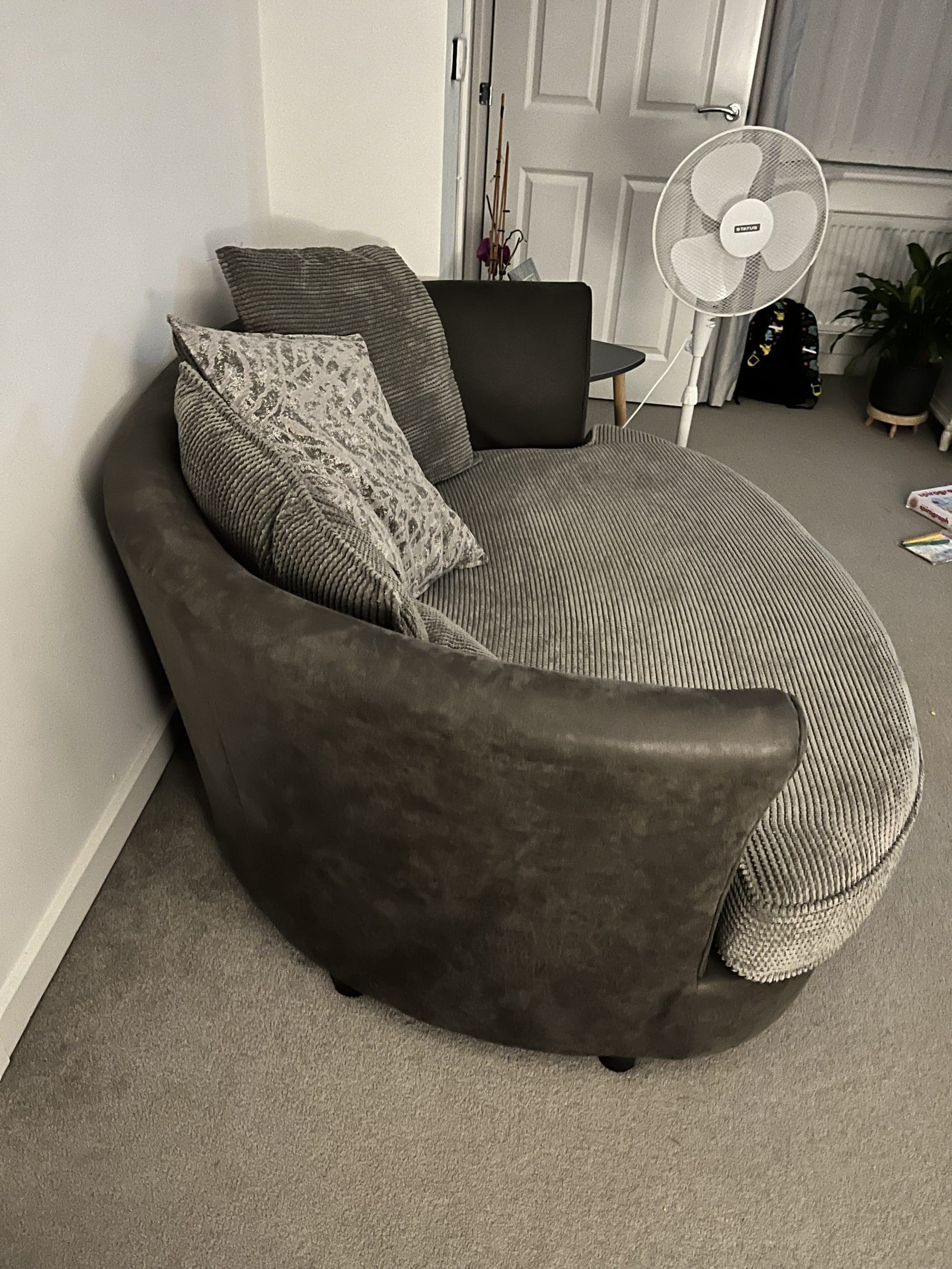 John Lewis Grey Cuddle recognized Chair