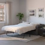 2 seater sofa bed, grey