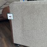 Sherwood 3 & 2 seater sofas half leather scatter back