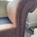 Sherwood 3 & 2 seater sofas half leather scatter back