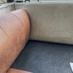 Sherwood 3 & 2 seater sofas half leather scatter back
