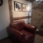 Used leather sofa and chair
