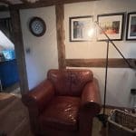 Used leather sofa and chair