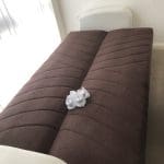 Brown and baige Sofa Bed
