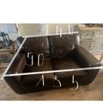 DFS 2 seater leather sofa