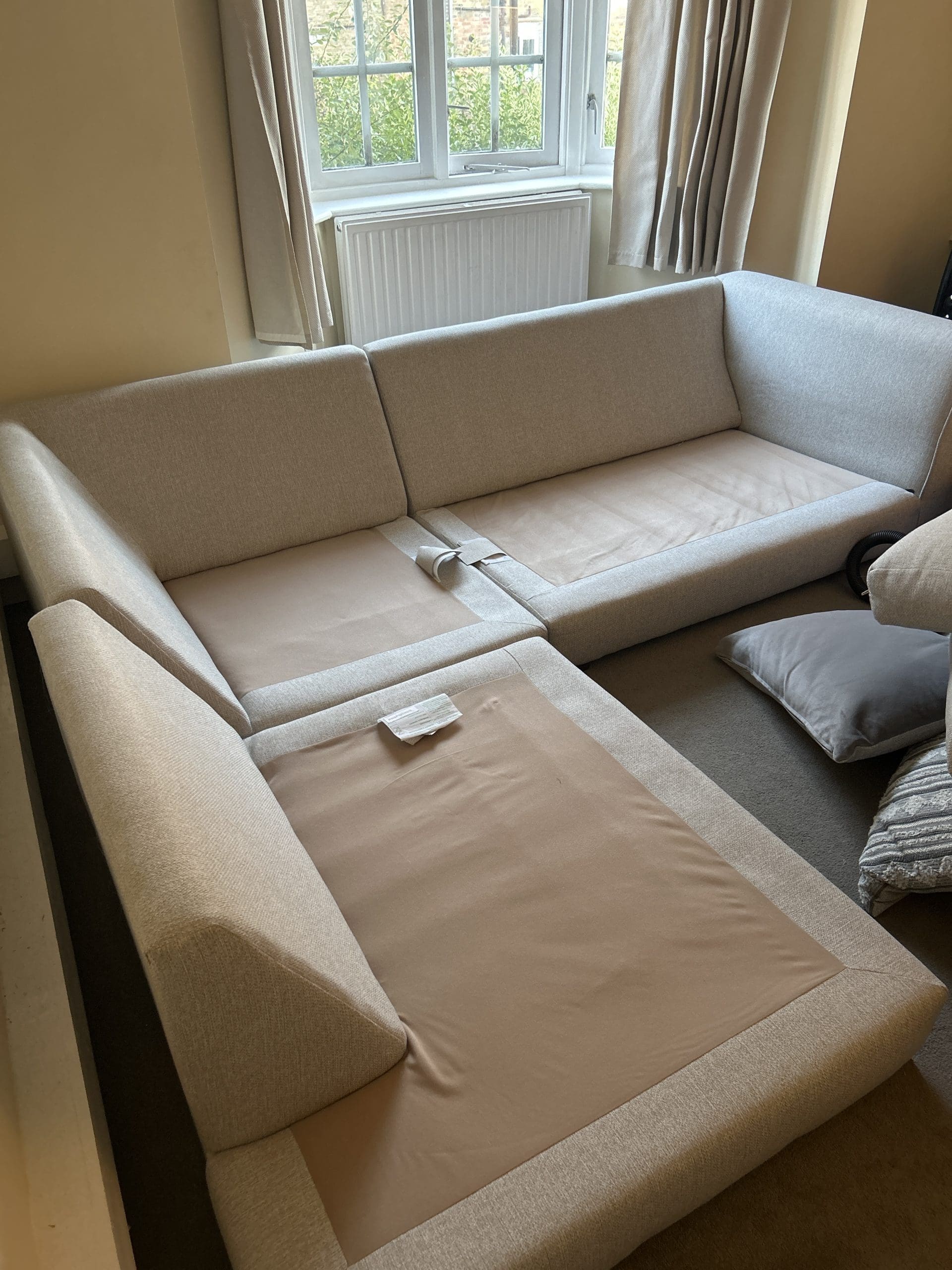 DFS Paignton pillow back corner sofa (3 parts) Sofalistic The Sofa