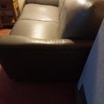 italian 2 x 2 seater leather sofas