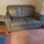italian 2 x 2 seater leather sofas
