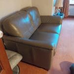italian 2 x 2 seater leather sofas