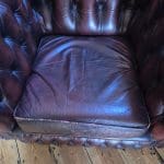 Chesterfield armchair - leather.