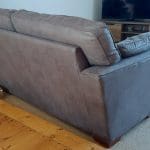 Next Stamford 2 seater sofa x 2 .Monza faux leather in peppercorn