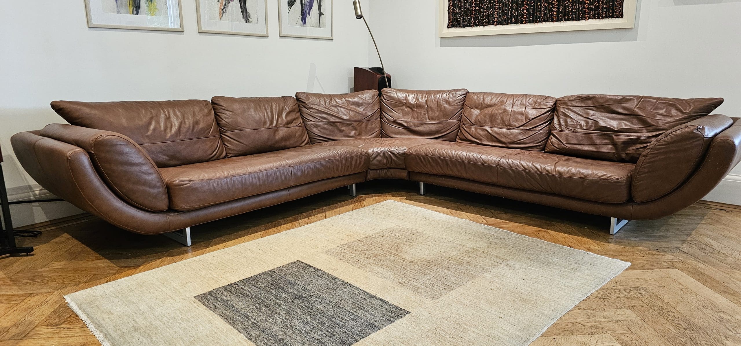 Brown corner sofa cheap sales