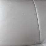 Leather couch with foot stool