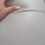 Leather couch with foot stool