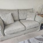 3 seater sofa, chair and footstool