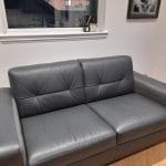Grey Leather Sofa