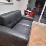 Grey Leather Sofa
