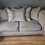 Furniture village material 3+2 seater sofas