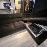 Black 5 seater Corner sofa Bed with Storage