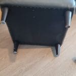 DFS Brown 2 seater leather sofa and single chair