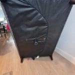 DFS Brown 2 seater leather sofa and single chair