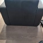 DFS Brown 2 seater leather sofa and single chair