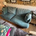 Loaf large smithy sofa in pale green velvet