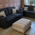 2 and 3 Easter with foot stool and pillows