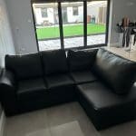 Leather corner sofa