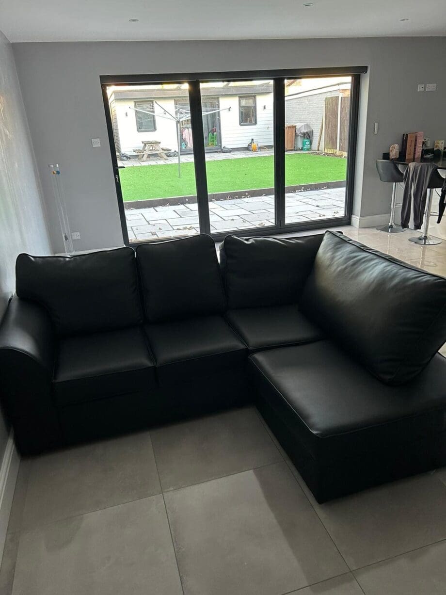 Leather corner sofa