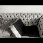 Shimmer silver sofa