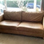 Colorado Italian crest leather 3 and 2 seater sofa in Light Tan