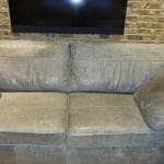 Next Stamford Antiqued Grey Leather Large Sofa and Cuddle Chair