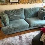 Loaf large smithy sofa in pale green velvet