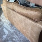 Colorado Italian crest leather 3 and 2 seater sofa in Light Tan