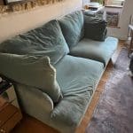 Loaf large smithy sofa in pale green velvet